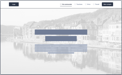 Wireframe du site web d'une ville belge